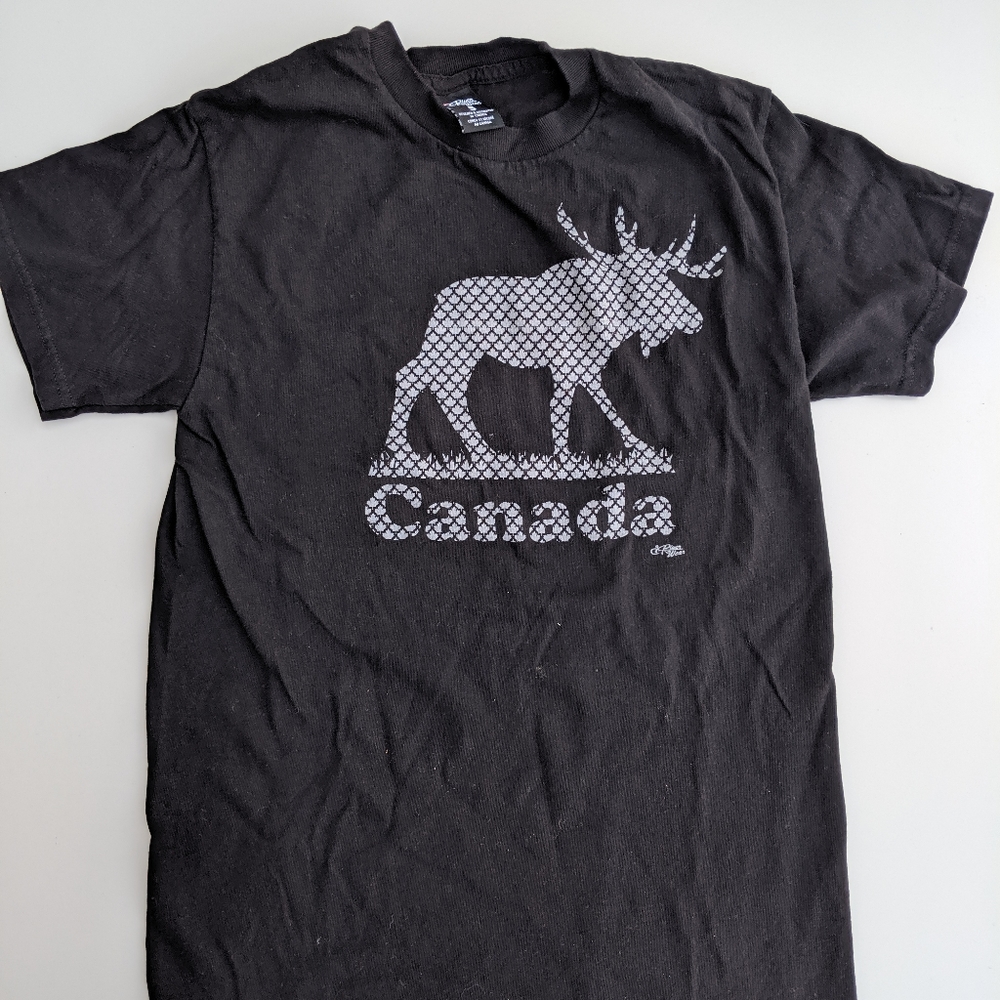 Canada small moose t-shirt black small men's